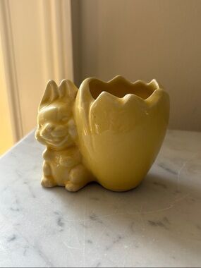 Ceramic bunny egg holder